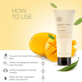 THE FACE SHOP Mango Seed Creamy Foaming Cleanser - 2 sizes