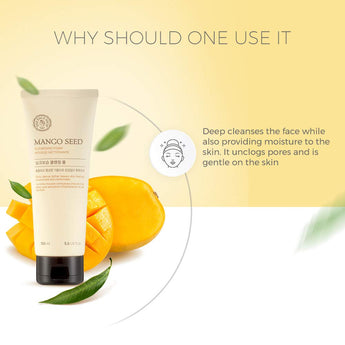 THE FACE SHOP Mango Seed Creamy Foaming Cleanser - 2 sizes